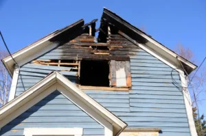 Image of a house after fire damage