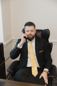 Attorney talking on the phone